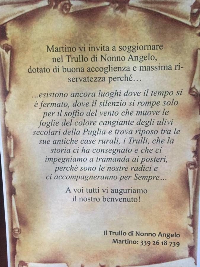 Il Trullo Di Nonno Angelo San Marco Locorotondo Exterior foto